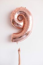 FM Шар 40" / 102 см Цифра "6 / 9" Розовое золото (БГ-60)