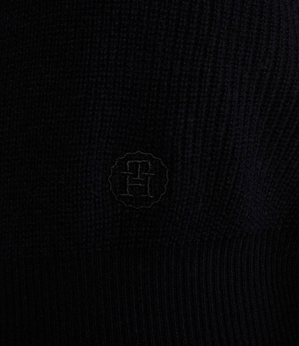 Хлопковое платье SMD WOOL CASH WAISTED DRESS Tommy Hilfiger - черный(WW0WW40263)