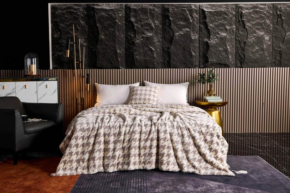 Покрывало 220x240 Sofi De MarkO Эрнесто светло-серое