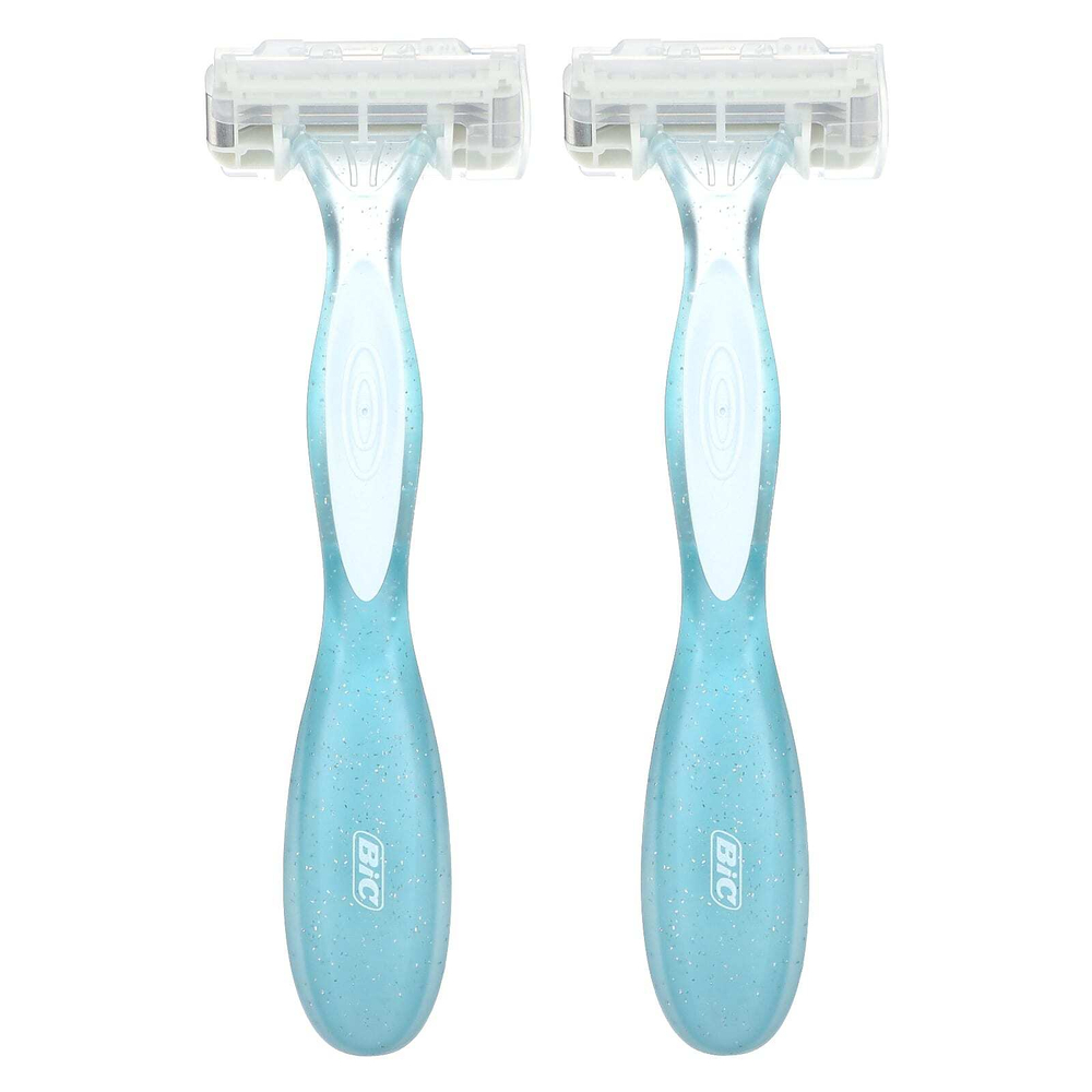 BIC, EasyRinse, одноразовые станки для бритья для женщин, 2 шт.