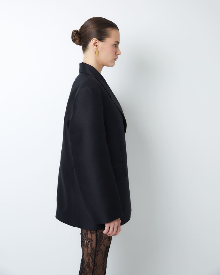 Жакет из шелка и шерсти Диор черный