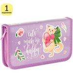 Пенал 1 отделение, 190*110 ArtSpace "Cute Cat", ламинированный картон