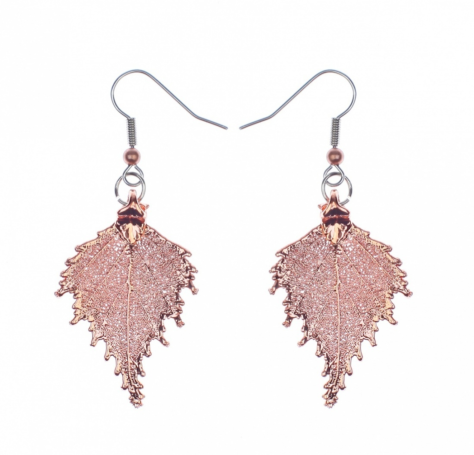 Серьги листья Ester Bijoux Маргаритки OR1008/M-S/BL BW
