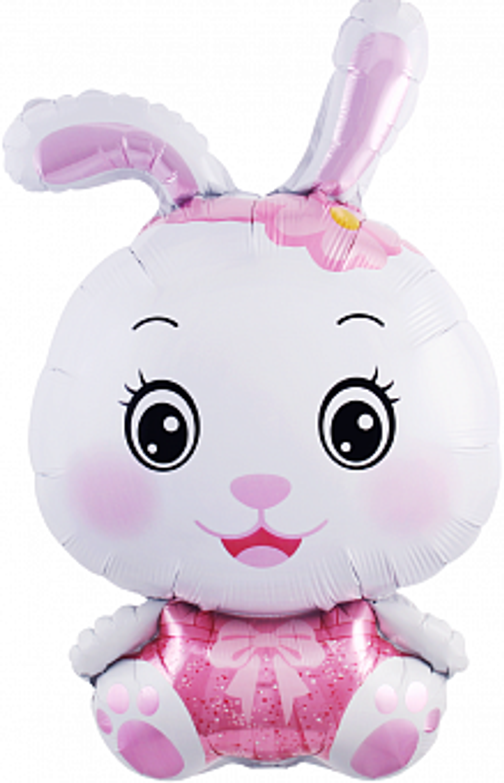 К Фигура Зайка с бантиком Розовый (33''/84 см)