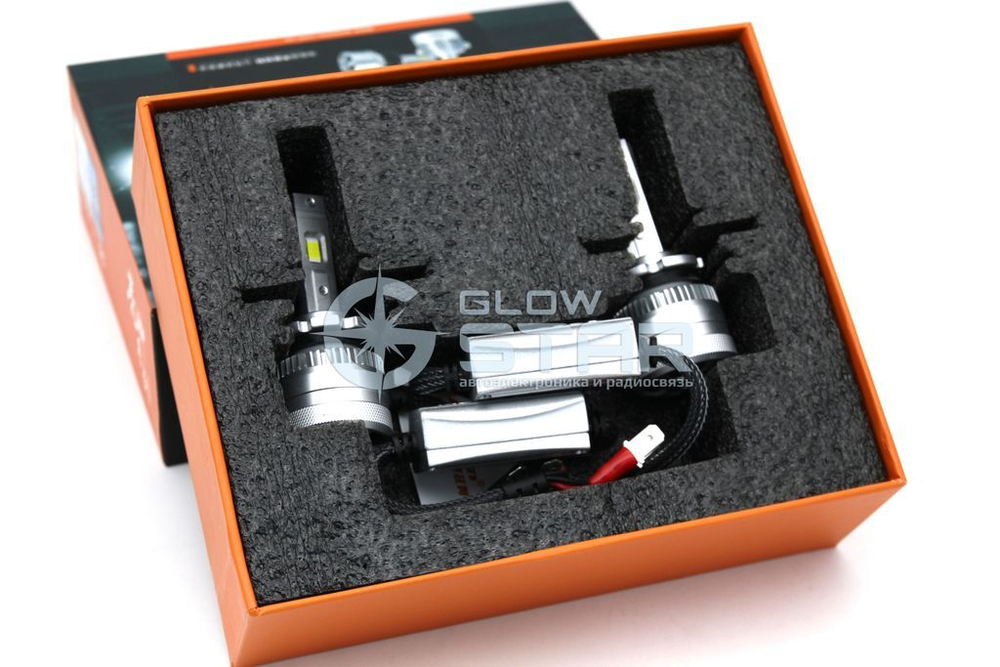 Светодиодные лампы D2H Aozoom ALH-08 в штатную линзу с кулером, 12V, 35W, 6000K (комплект, 2шт)