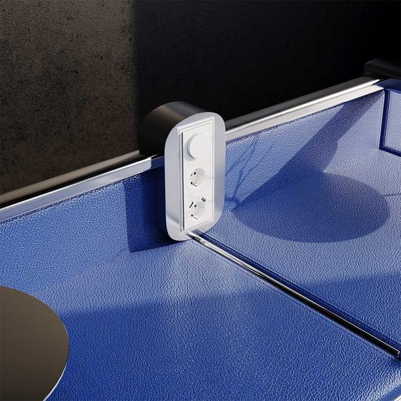 Светорегулятор встраиваемый Voltum S70 поворотно-нажимной 600 Вт, (белый глянцевый) VLS070301