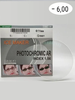 Линза для очков стигматич. 1шт  ICE MAKER -6.00 d 70 ind 1.5