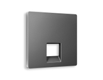 AP6620 Лицевая панель ALFA (Антрацит серый) для компьютерной/телефонной розетки RJ-45/RJ-11 QUANT