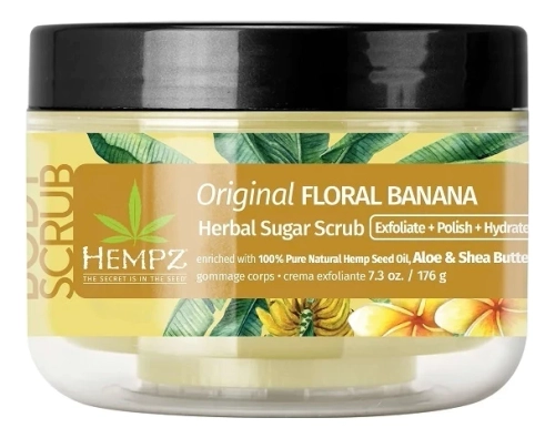 Hempz Скраб сахарный для тела Оригинальный- Original Floral Banana Herbal Sugar Scrub ,176 мл