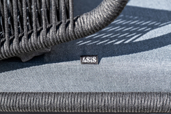 "Милан" лаунж-зона 4-местная плетеная из роупа (веревки), каркас алюминиевый темно-серый, роуп темно-серый