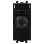 Розетка TV одиночная модульная, "Avanti", "Черный квадрат", 1 модуль