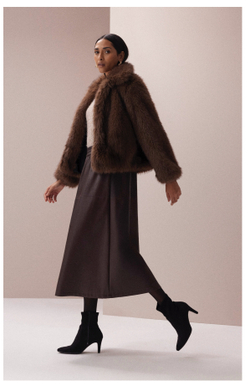 Юбка-миди в кожаном стиле Black Label