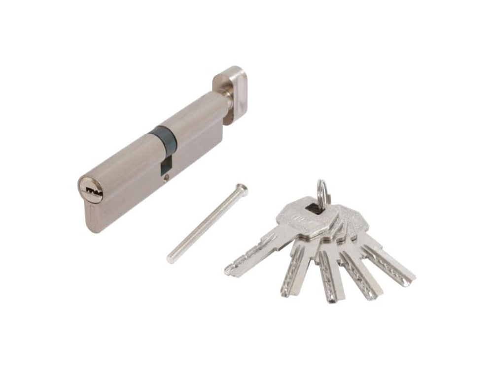 Цилиндр. механизм Стандарт MAX 110 (55*55В) SN 5кл перф.ключ/верт. никель матовый