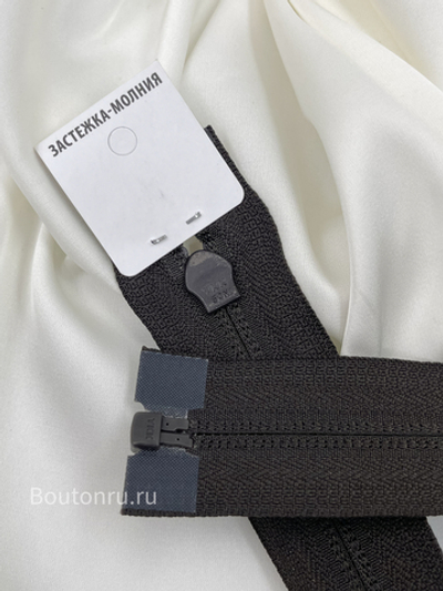 Молния YKK витая разъемная плоская тип 5, темно-коричневый 916