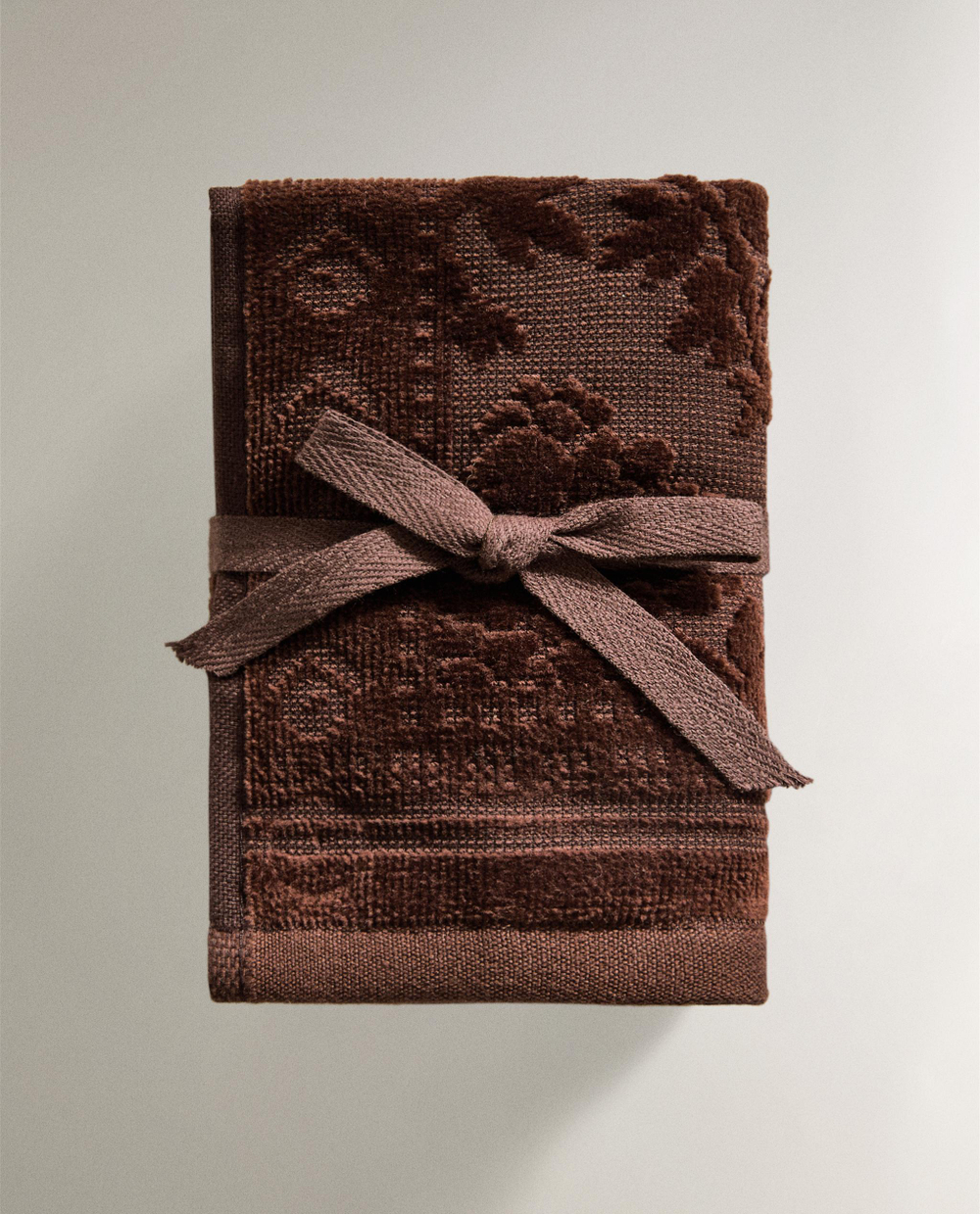 Zara Home Полотенце для лица и рук из хлопка, терракотовый, 30x30 см (3 шт.)