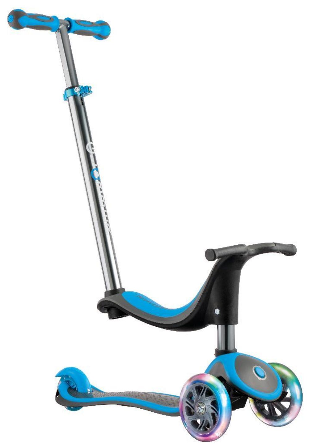 Трехколесный самокат Globber MY FREE 4 IN 1 TITANIUM LIGHTS