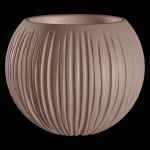 Кашпо для цветов пластиковое 1,7л d-13,5см «Сфера» Мокачино