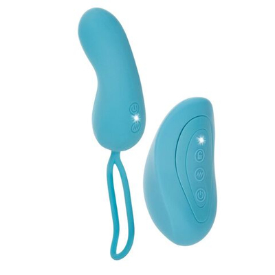 Бирюзовое виброяйцо Remote Teaser с пультом ДУ (Цвет: бирюзовый)