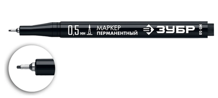 06321-2 ЗУБР маркер перманентный 0.5мм черный