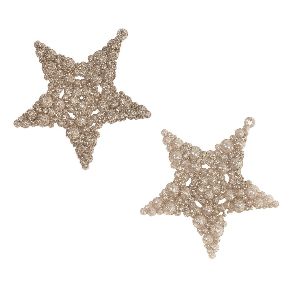 GAEM Набор из 2шт Украшение новогоднее "Звезда", L10 W1 H10 см