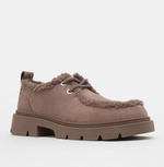 Замшевые полуботинки INUIKII Mocabee curly taupe на меху