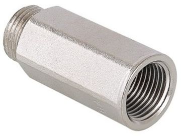 Удлинитель Valtec 1/2" х 50 мм ВР/НР с внутренней/наружной резьбой латунный никел. VTr.197.N.0450