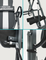 Инверсионный стол TRACTION серо-серебристый с подушкой