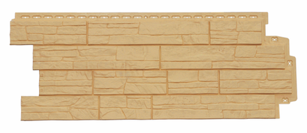 Фасадная панель Grand Line Сланец Стандарт Песочный 0,39м2