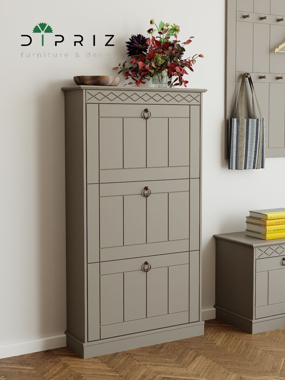 Обувница для прихожей Индра, высокая из МДФ