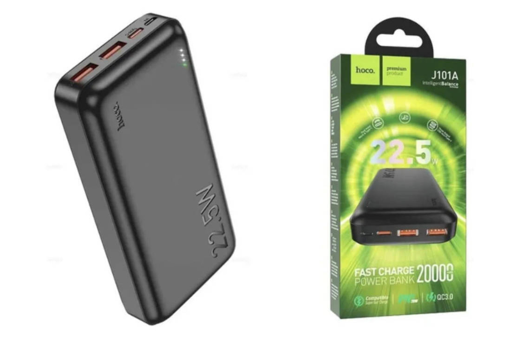 Портативный аккумулятор HOCO J101A 22.5W 20000 mAh (черный)