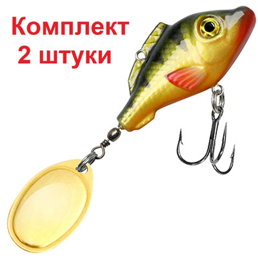 Блесна для рыбалки AQUA НЕМО AGLIA, вес - 10,5g, лепесток №1, цвет 048G (золотой окунь, золото), 2 штуки в комплекте
