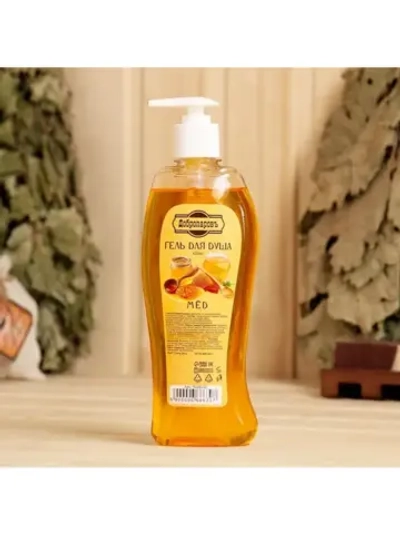 Гель для душа "Мёд", с дозатором, восстанавливающий, 420 мл