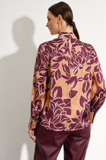 22723 Блузка женская (бордовый принт)