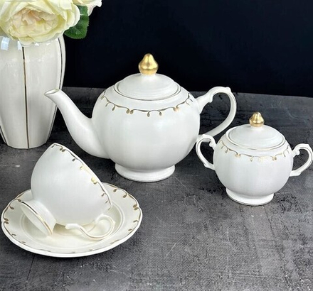 Lenardi 102-094 Чайный сервиз 16пр. 220мл АЛЕКСАНДРИЯ в под.уп.(х4)Фарфор