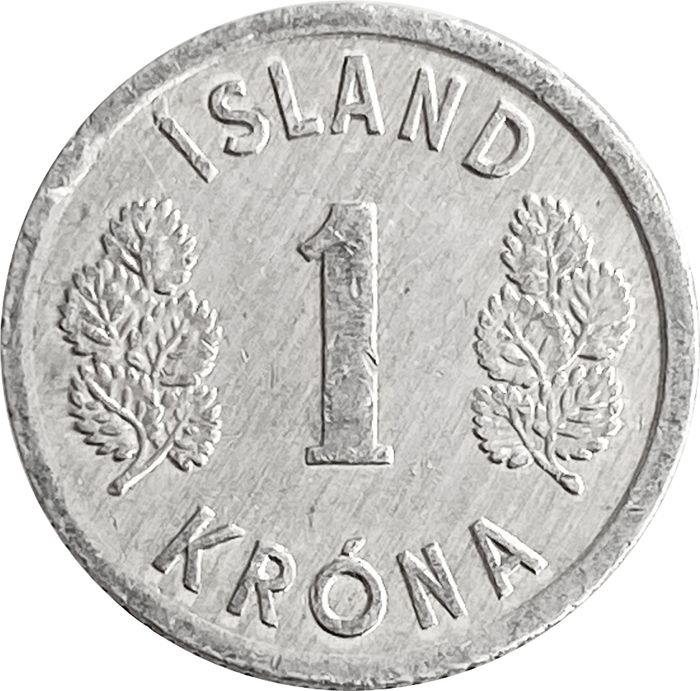 1 крона 1976 Исландия