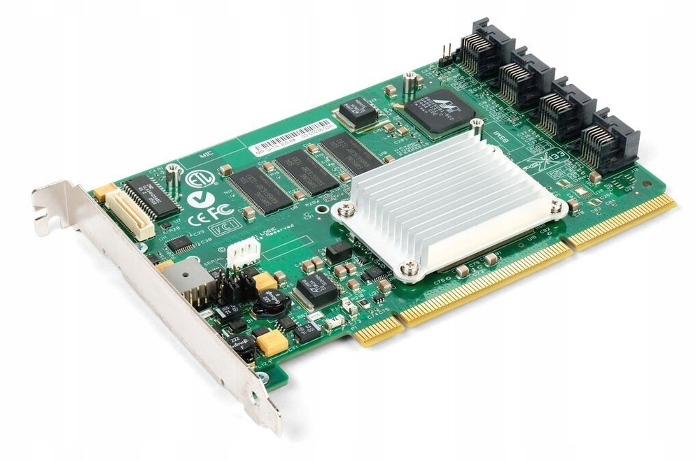 Контроллер LSi Logic MegaRAID RAID SATA Intel IOP331-250Mhz 128Mb 8xSATAII RAID50 SATAII PCI-X SATA 300-8X