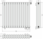 Сунержа Эстет-11 EU50 500х585 13 секций