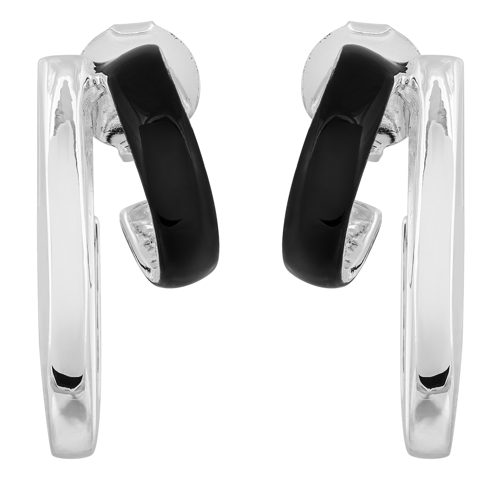 Серьги Fiore Luna BLACK EPOXY ACE23533-03 S