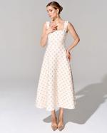 Платье длины миди из премиального твида