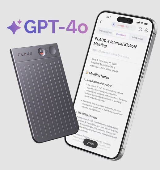 Диктофон Plaud Note Black c ChatGPT ( Черный )