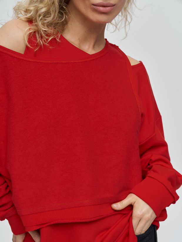 Свитшот двойной, красный