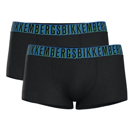 Мужские трусы боксеры темно-серые набор 2в1 Bikkembergs OMBRE BKK52UTR28BI