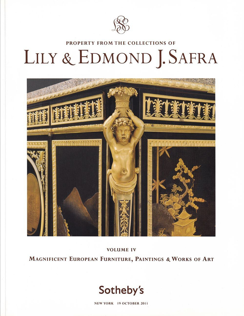 Каталог к аукциону Sotheby's, Нью-Йорк, Из частной коллекции Эдмонда и Лили Сафра: Невероятная европейская мебель, живопись и предметы искусства. Том 4 от 19 октября 2011 года