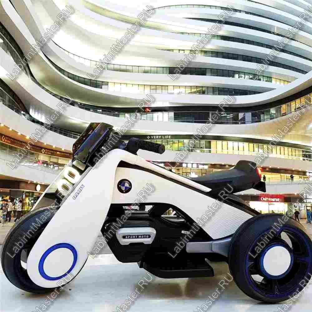 Детский электромотоцикл "Cool Moto" BDQ6188 белый