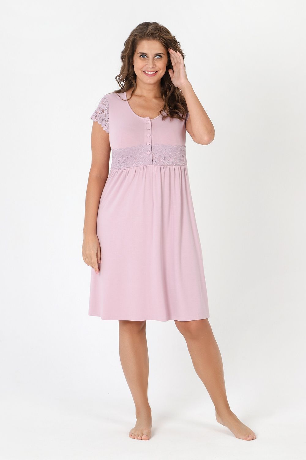 Ночная сорочка Шантель Виотекс ПУДРОВЫЙ