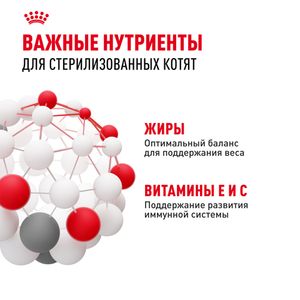 Пауч Royal Canin Kitten Sterilised для кастрированных и стерилизованных котят (в возрасте от 6 до 12 месяцев), мелкие кусочки в соусе