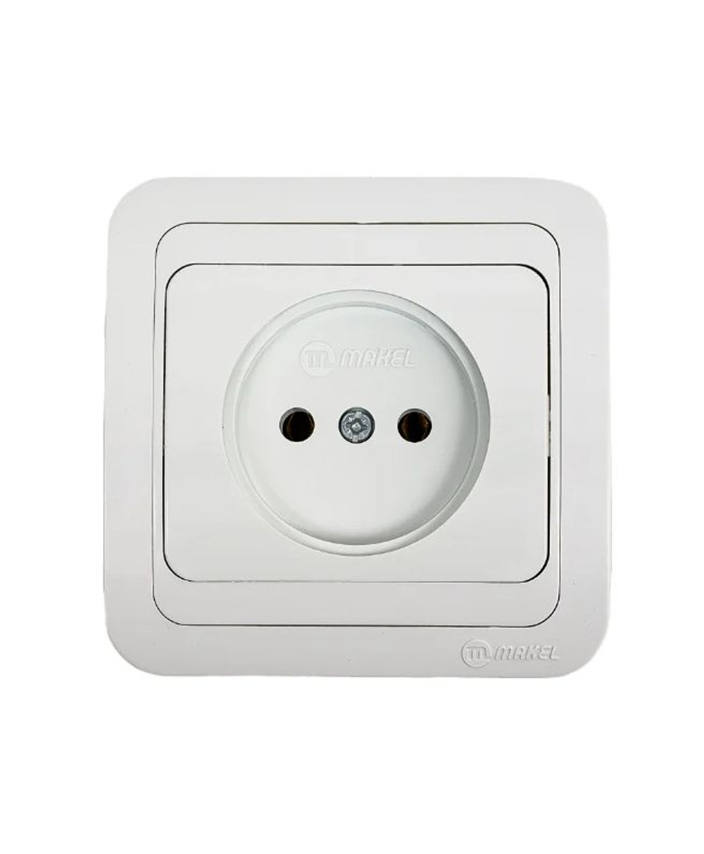 Розетка без заземления белая Makel Mimoza 12022