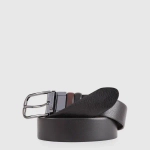 Ремень двусторонний кожаный Piquadro Black Square/Dark brown-black