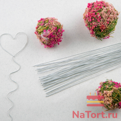 Флористическая проволока белая №22 (36 см, 50 шт)