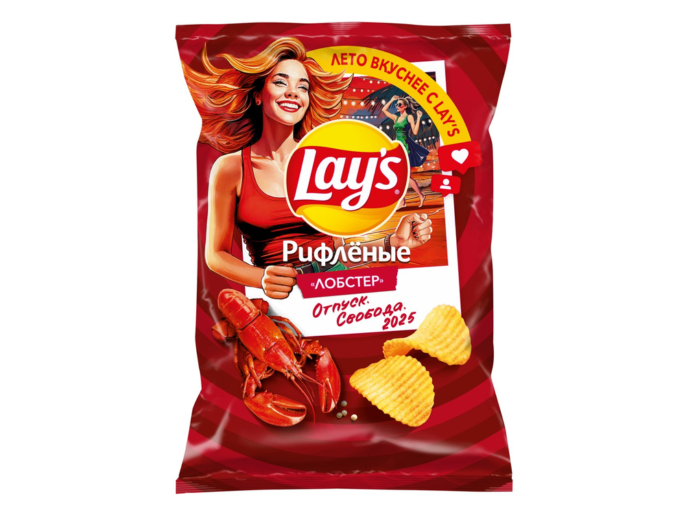Чипсы LAYS РИФЛЕНЫЕ ЛОБСТЕР 140 гр